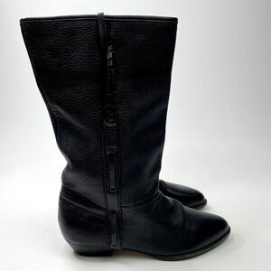 Nine West Women’s Wylma Mid-Calf Black Leather Boots
